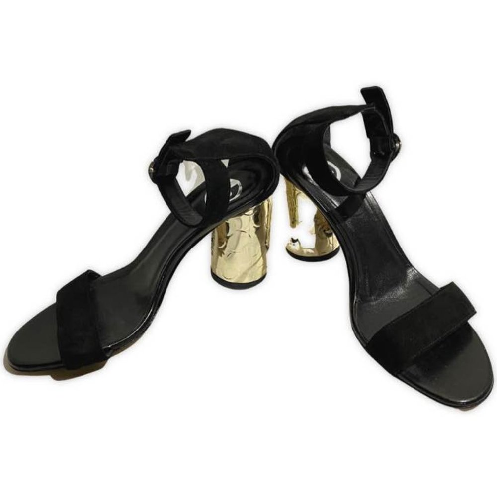 EU39 Black & Gold Heels by B2 (Browns) Perfect party shoes!